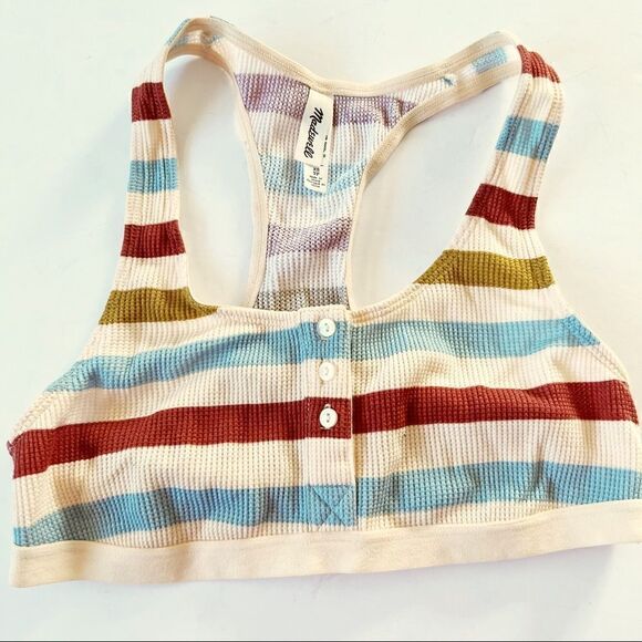 Madewell Other - Madewell striped waffle weave bralette pajama top